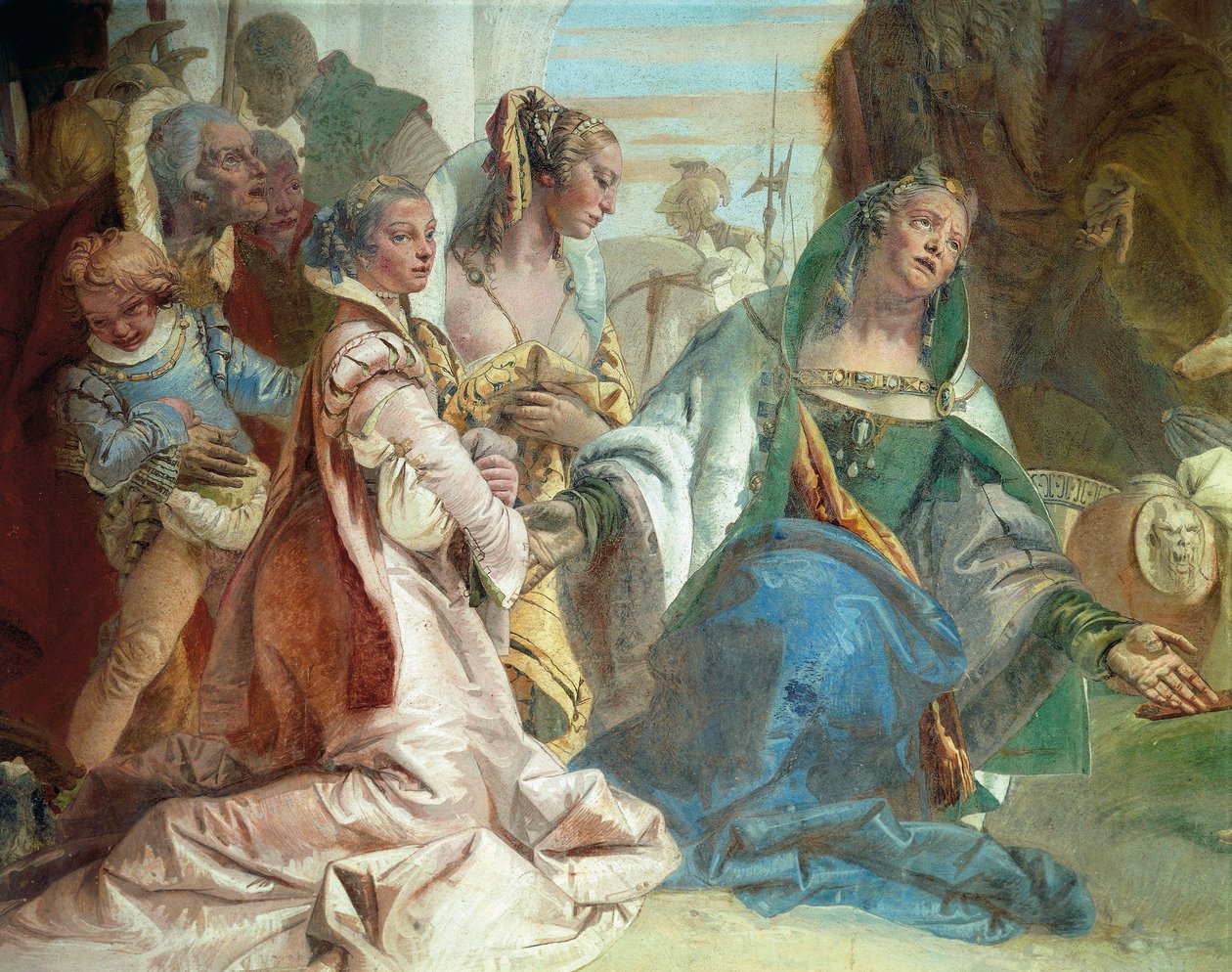Darius III Codomans familie, detalj fra Glories of Scipio Africanus og Alexander the Great av Giovanni Battista Tiepolo