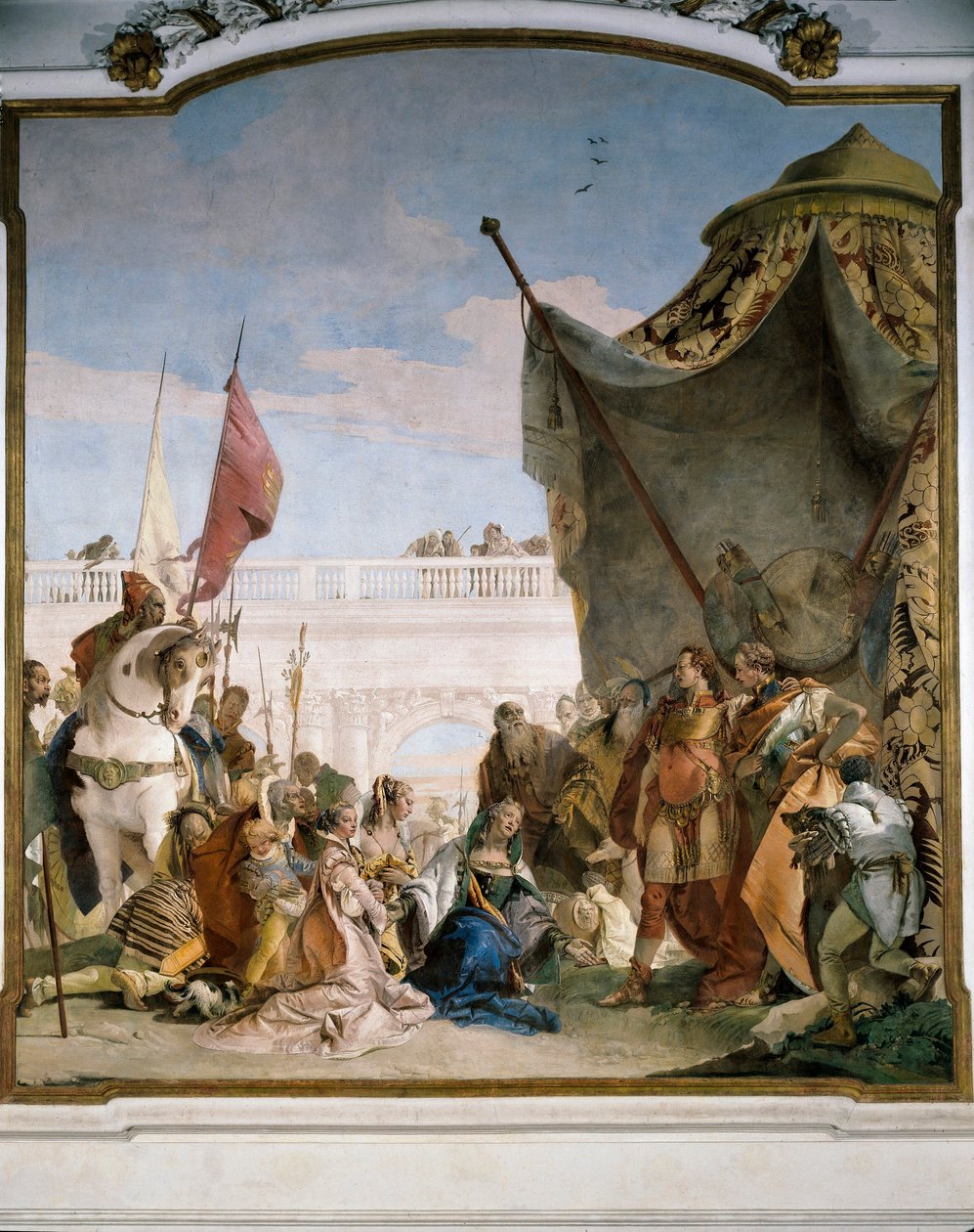 Darius III Codomans familie, detalj fra Glories of Scipio Africanus og Alexander the Great av Giovanni Battista Tiepolo