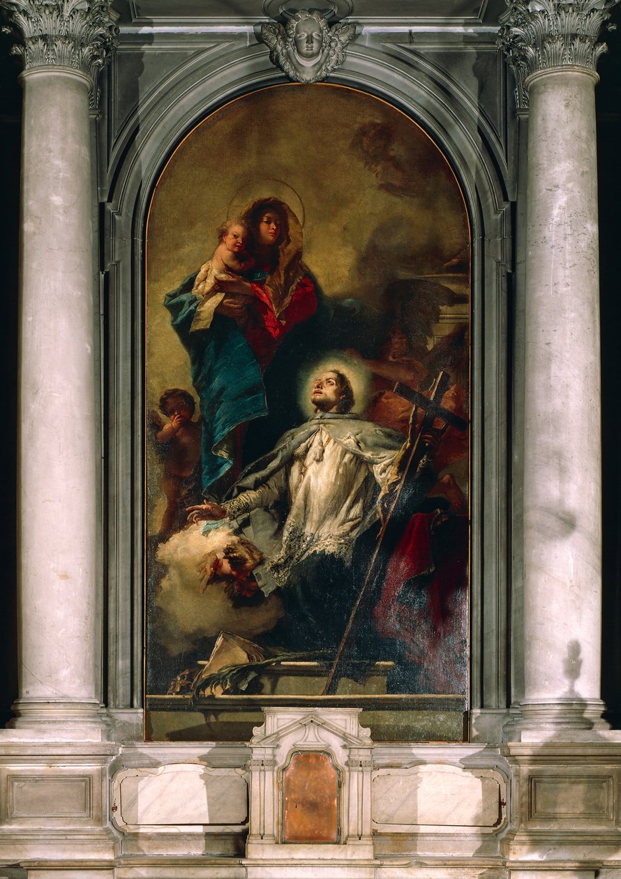 Jomfruen viser seg for Johannes av Nepomuk av Giovanni Battista Tiepolo