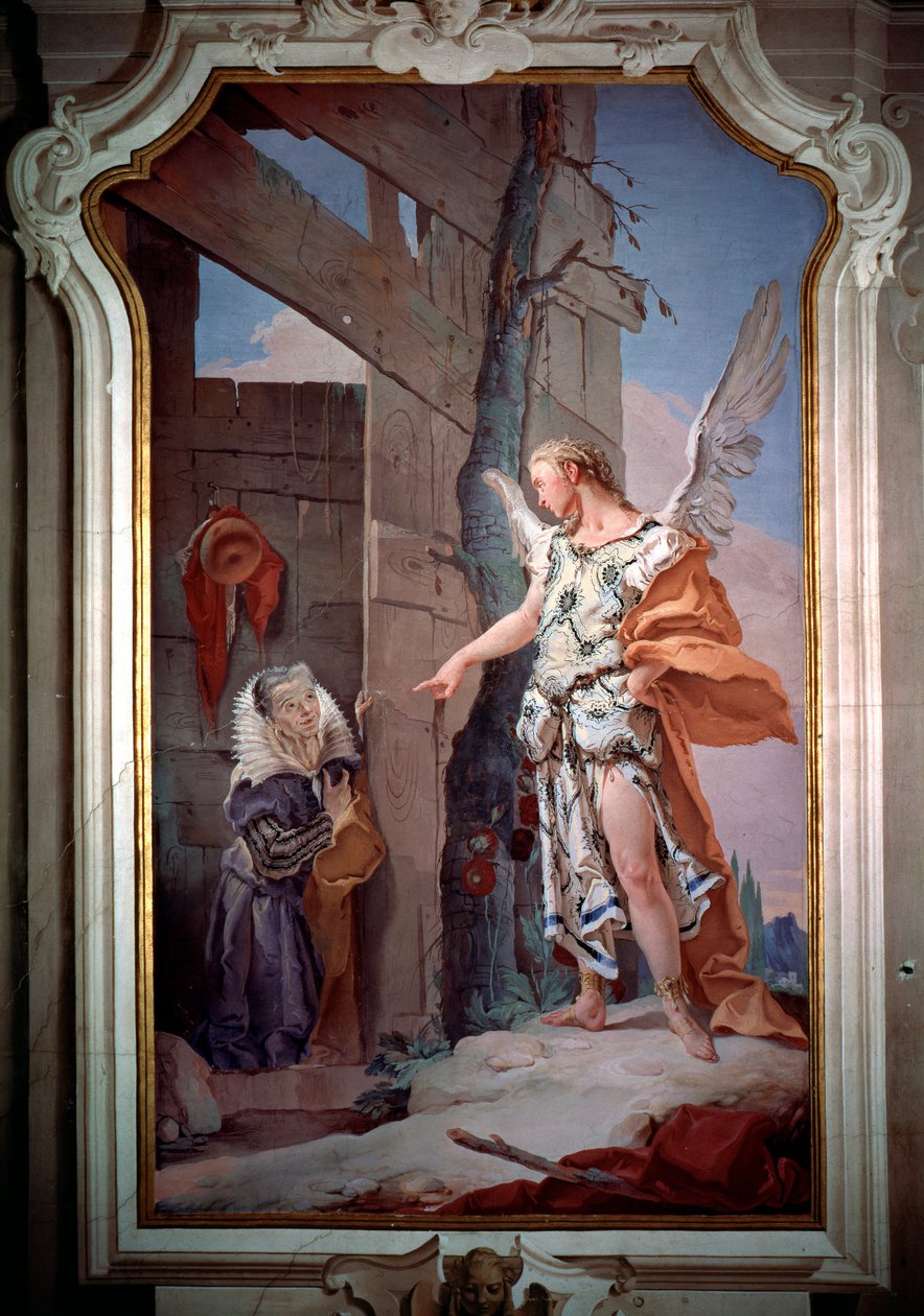 Engelen kunngjør til Sarah at hun vil bli mor (Fresco av Giovanni Battista Tiepolo
