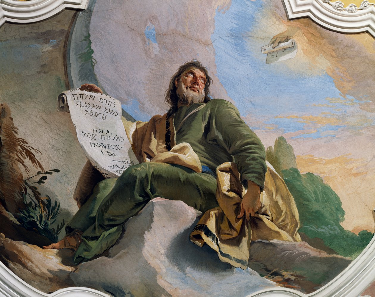 Profeten Esekiel, detalj av Giovanni Battista Tiepolo