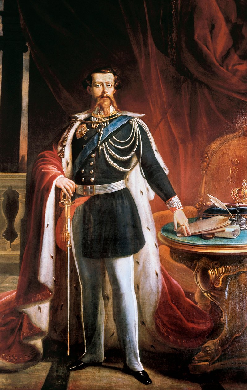 ""Portrett av Victor Emmanuel (Victor-Emmanuel ou Vittorio Emanuele) II (1820-1878) av Giovanni Battista Biscarra
