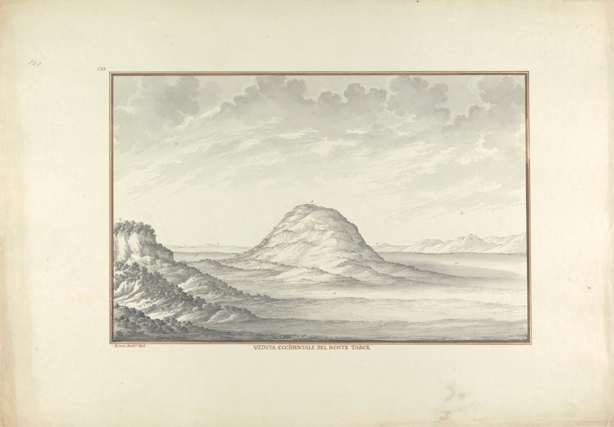Vestlig utsikt over Mount Tabor av Giovanni Battista Borra