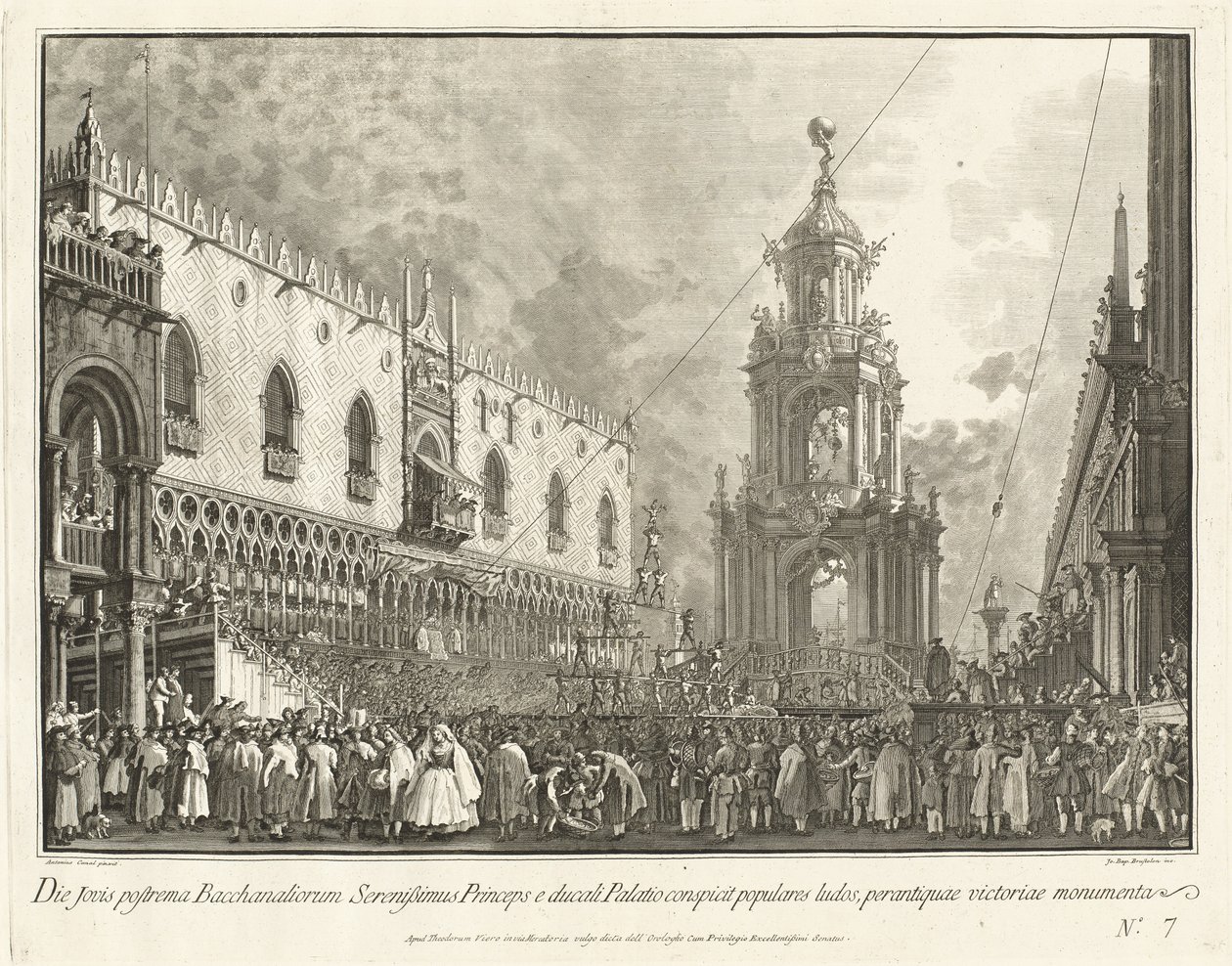 Dogen deltar på fetttorsdagsfestivalen på Piazzetta, 17631766. av Giovanni Battista Brostoloni