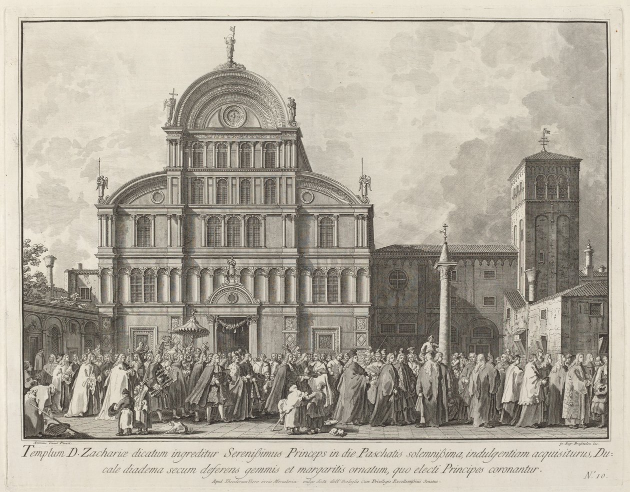 Dogebesøk til San Zaccaria påskedag, 17631766. av Giovanni Battista Brostoloni
