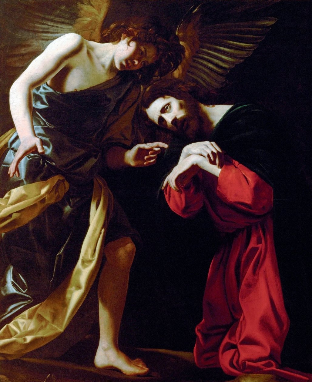 "Kristus på Oljeberget" (Kristus på Oljeberget) Maleri av Giovanni Battista Caracciolo (1578-1635) ca. 1615 - Olje på lerret Dim 148x124 cm Kunsthistorisk museum, Wien av Giovanni Battista Caracciolo