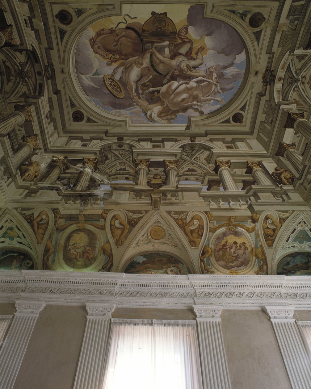 The Fall of Phaeton (Phaethon) (1625) - Fresco in trompe l