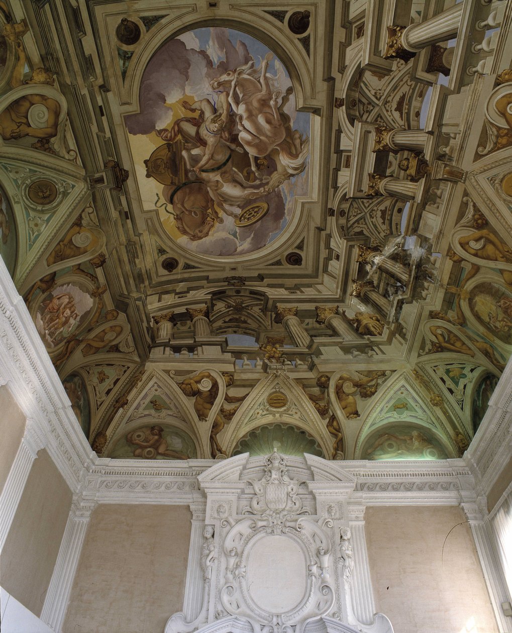 The Fall of Phaeton (Phaethon) (1625) - Fresco in trompe l