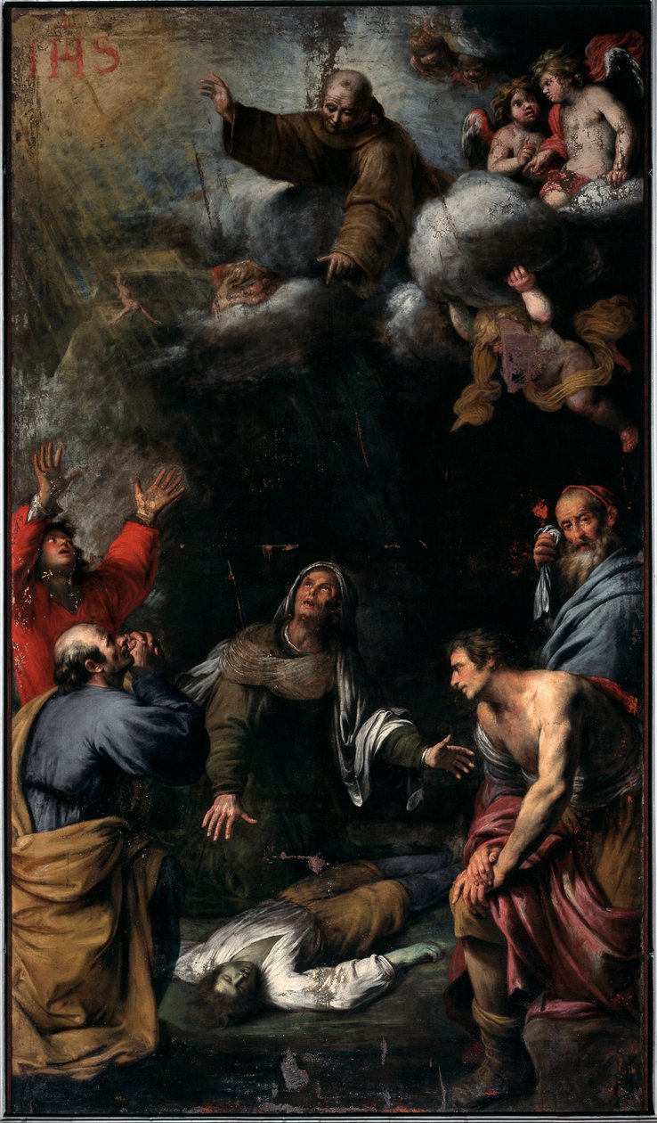 Miracle of St Bernardino of Siena (olje på lerret av Giovanni Battista Carlone