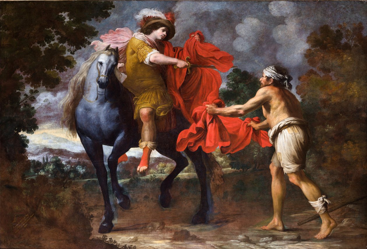 Saint Martin og tiggeren av Giovanni Battista Carlone