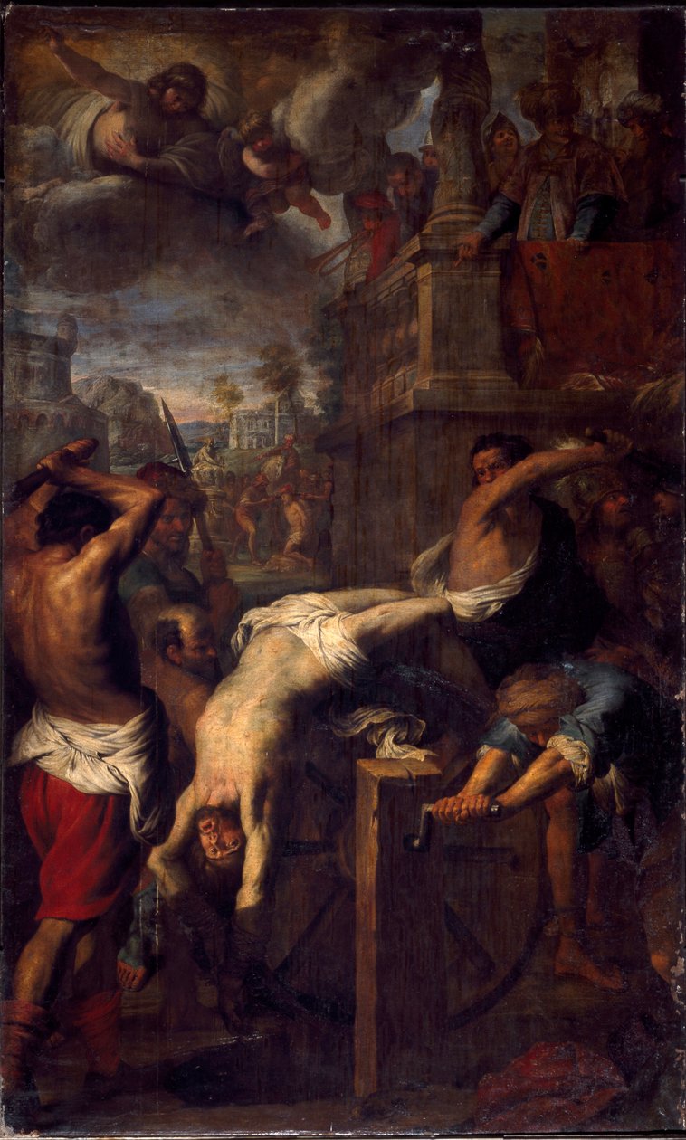 The Martyrdom of Saint Clement of Ancyre (4. århundre) Maleri av Giovanni Battista Carlone (1592-1677) av Giovanni Battista Carlone