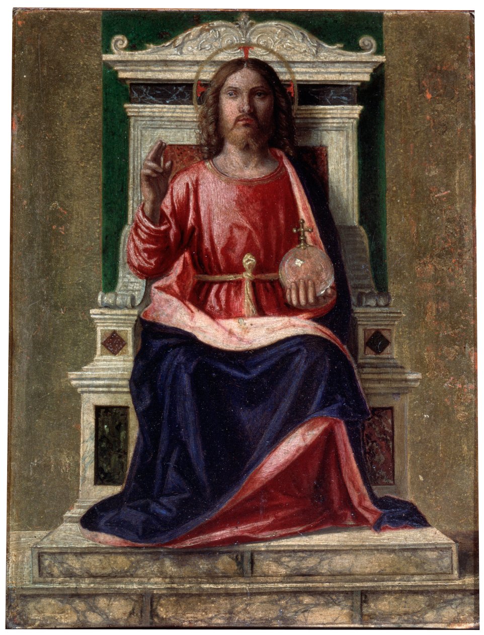 Kristus på tronen, verdens frelser, c1505. av Giovanni Battista Cima da Conegliano