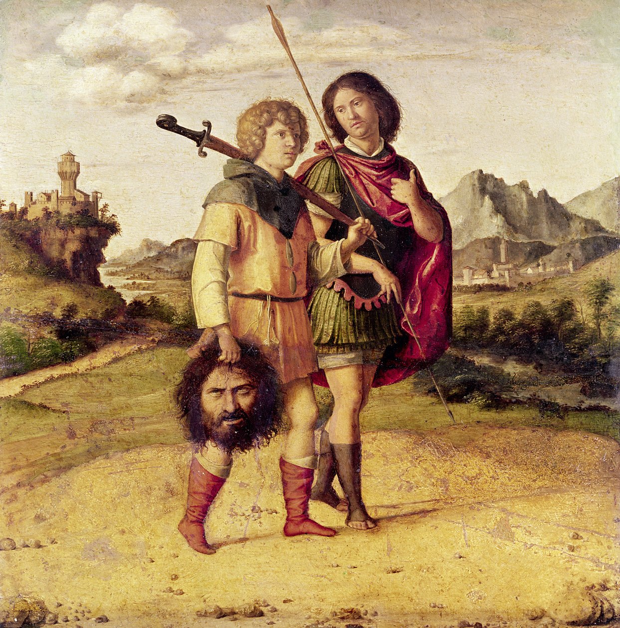 David og Jonathan, ca. 1505-10 (olje på tre) av Giovanni Battista Cima da Conegliano