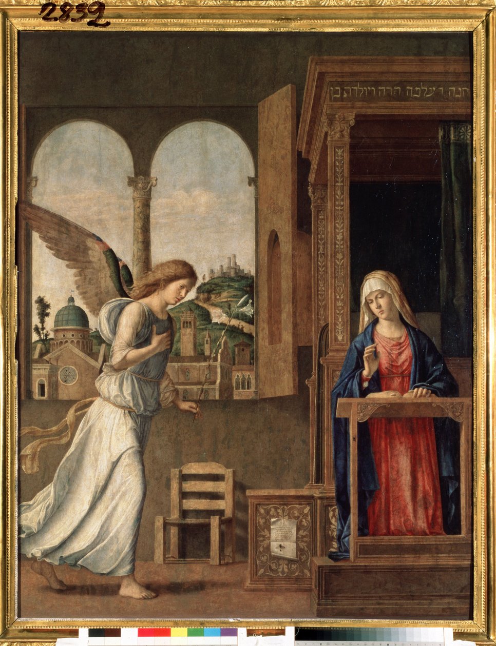 ""Bebudelsen"" (Bebudelsen) Maleri av Giovanni Battista Cima da Conegliano (ca. 1459-1517) 1495 Dim. 136x107 cm St. Petersburg, eremitasjemuseet av Giovanni Battista Cima da Conegliano