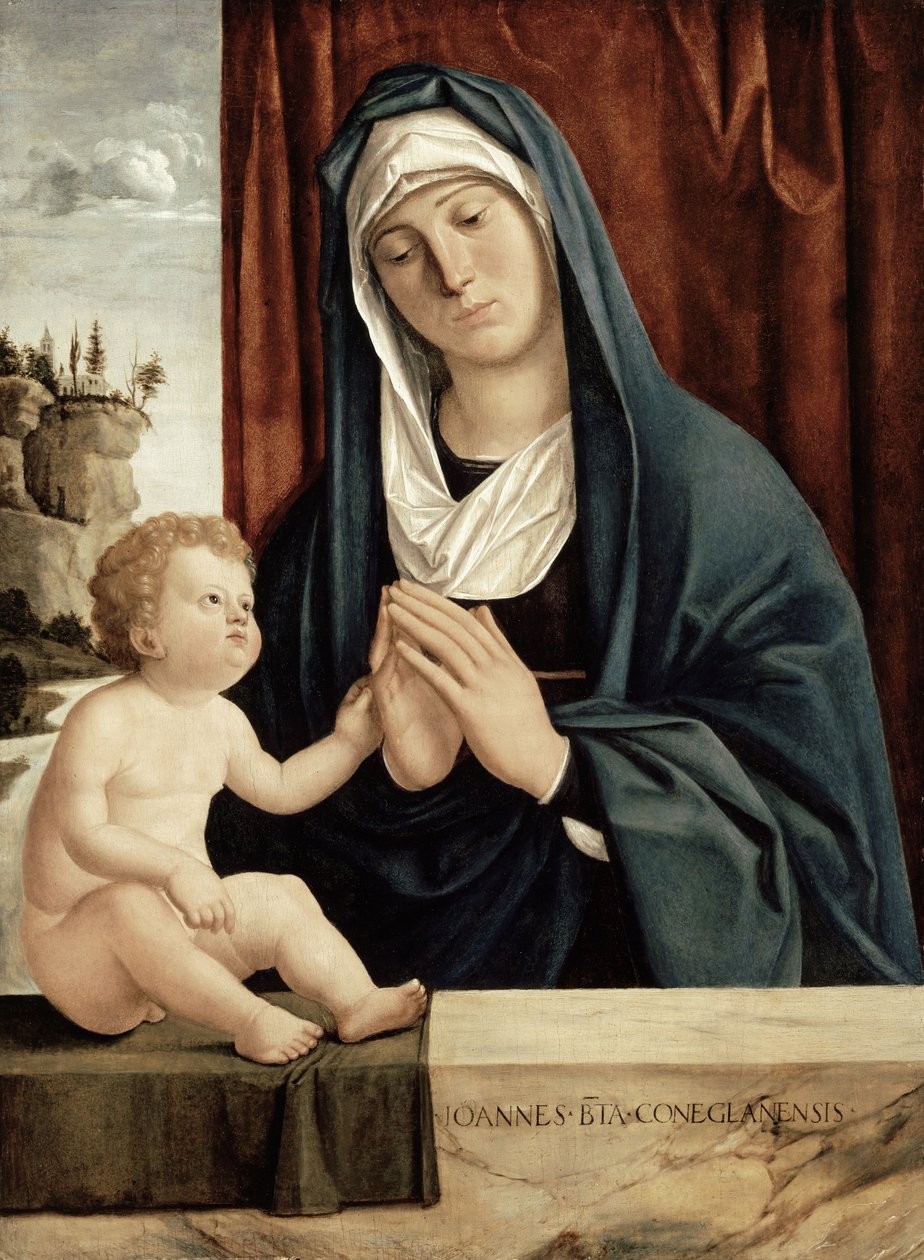 Madonna and Child, slutten av 1400- til begynnelsen av 1500-tallet (olje på trepanel) av Giovanni Battista Cima da Conegliano