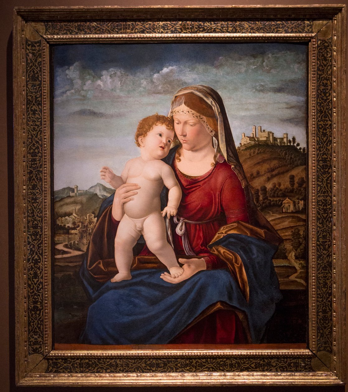 Madonna med barn (olje på lerret) av Giovanni Battista Cima da Conegliano