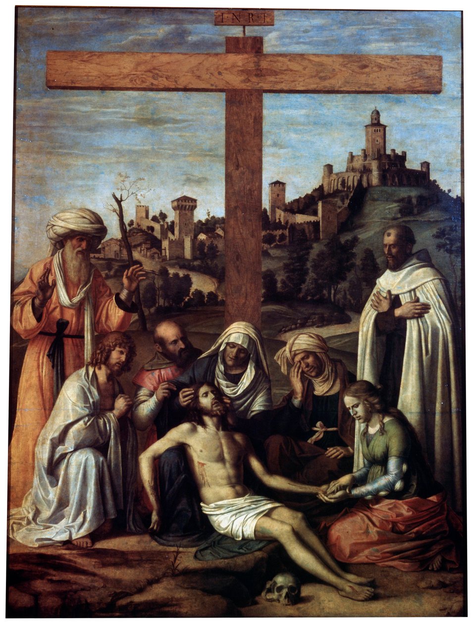 Klagesangen over Kristus med en karmelittmunk, c1510. av Giovanni Battista Cima da Conegliano