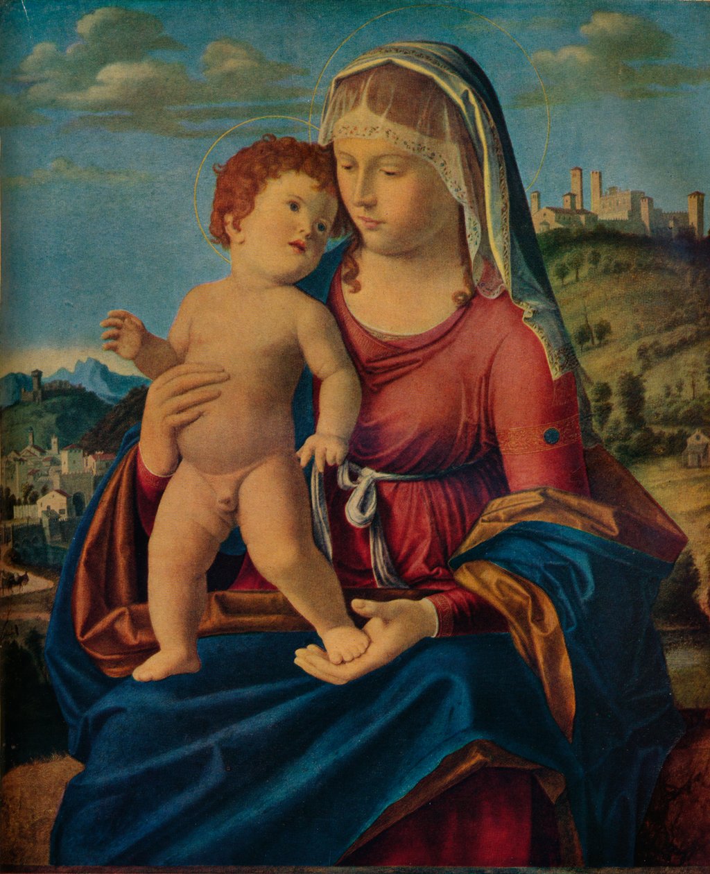 Jomfruen og barnet, c1496-9. av Giovanni Battista Cima da Conegliano