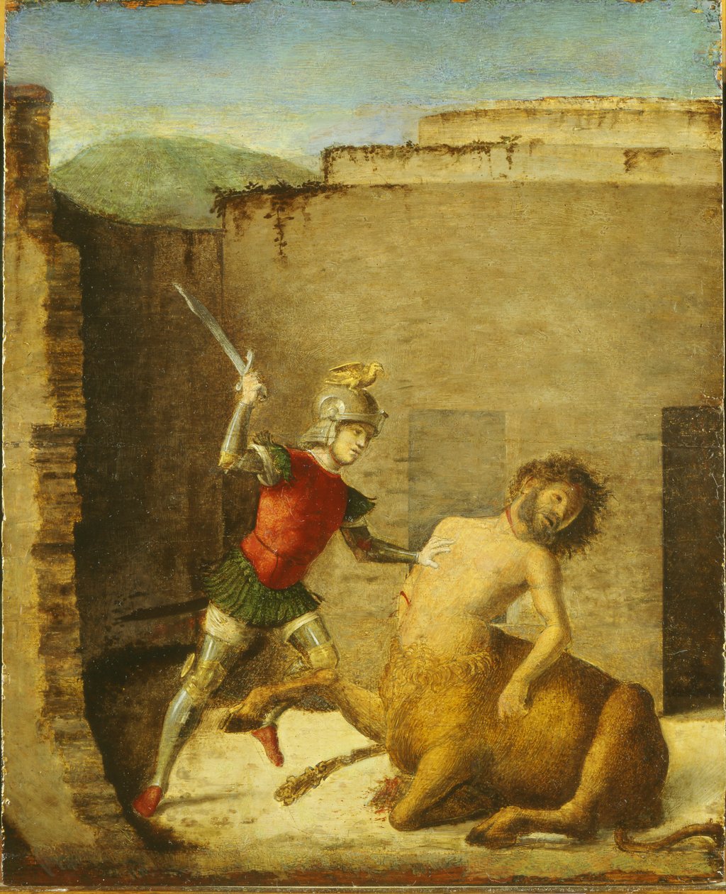 Theseus dreper Minotaur, 1505 av Giovanni Battista Cima da Conegliano