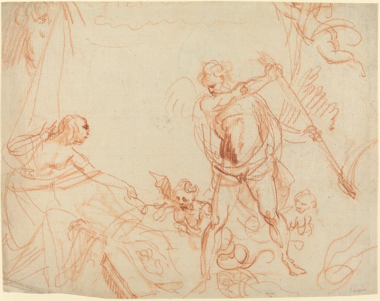 Mytologisk komposisjon med Chronos og Harpies [recto] av Giovanni Battista Cipriani