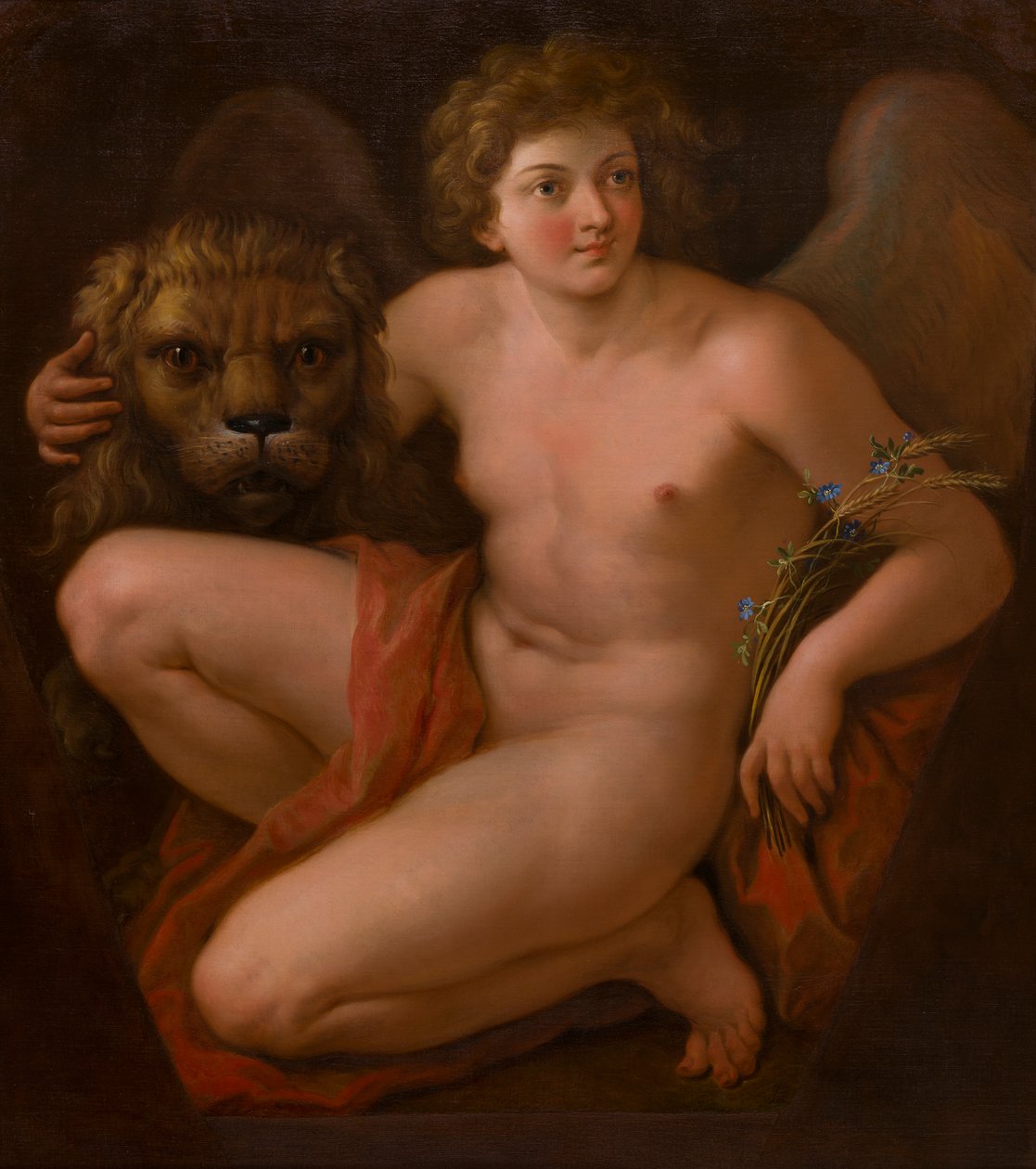 Det andre av et par allegoriske malerier: Peace and Plenty, ca. 1747-85 (olje på lerret) av Giovanni Battista Cipriani