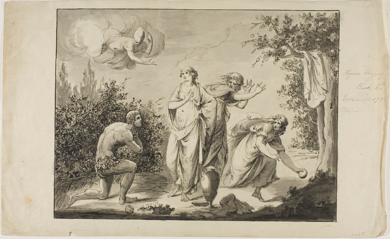 Ulysses og Nausicaa av Giovanni Battista Cipriani
