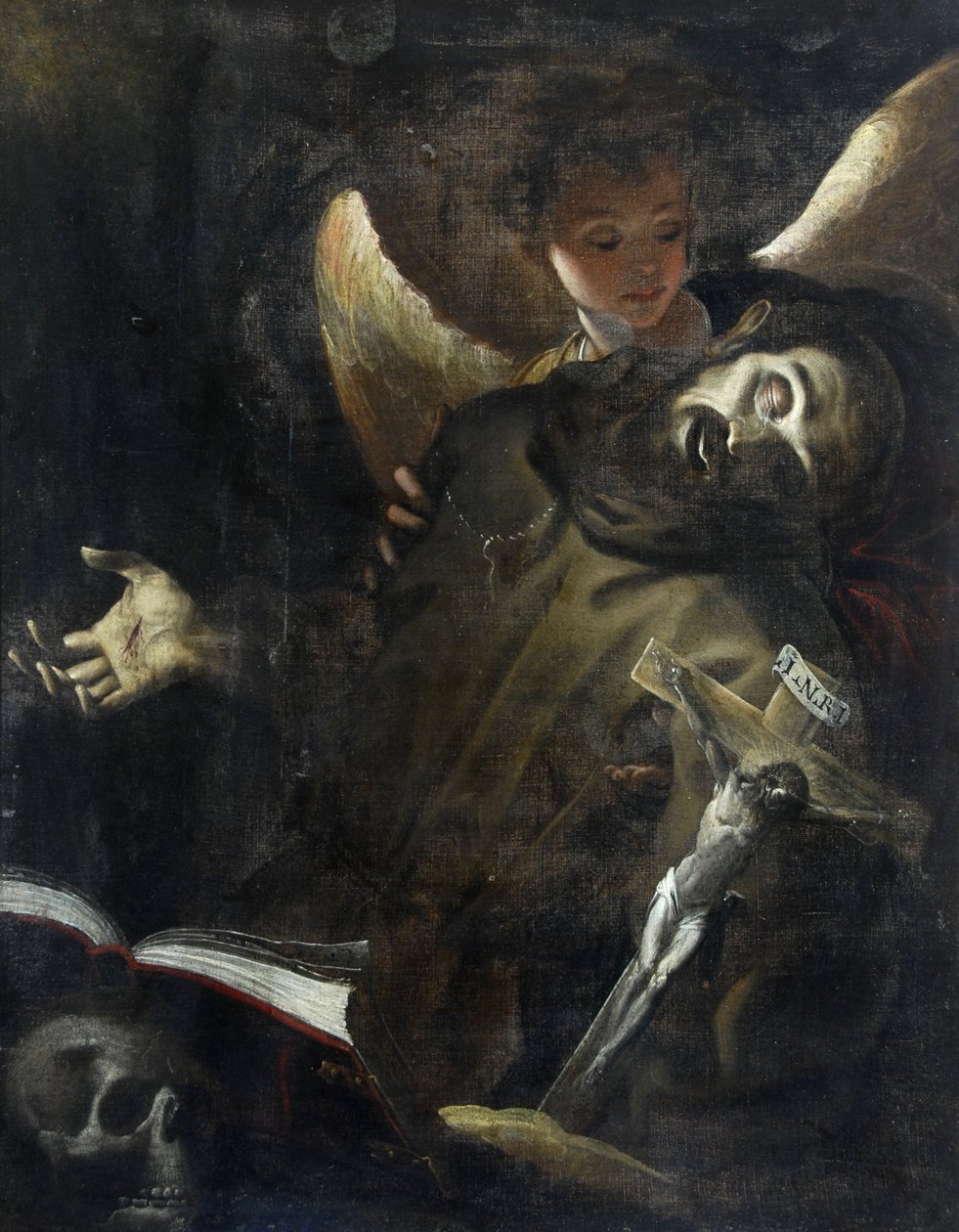 St. Frans i ekstase, ca. 1598 av Giovanni Battista Crespi