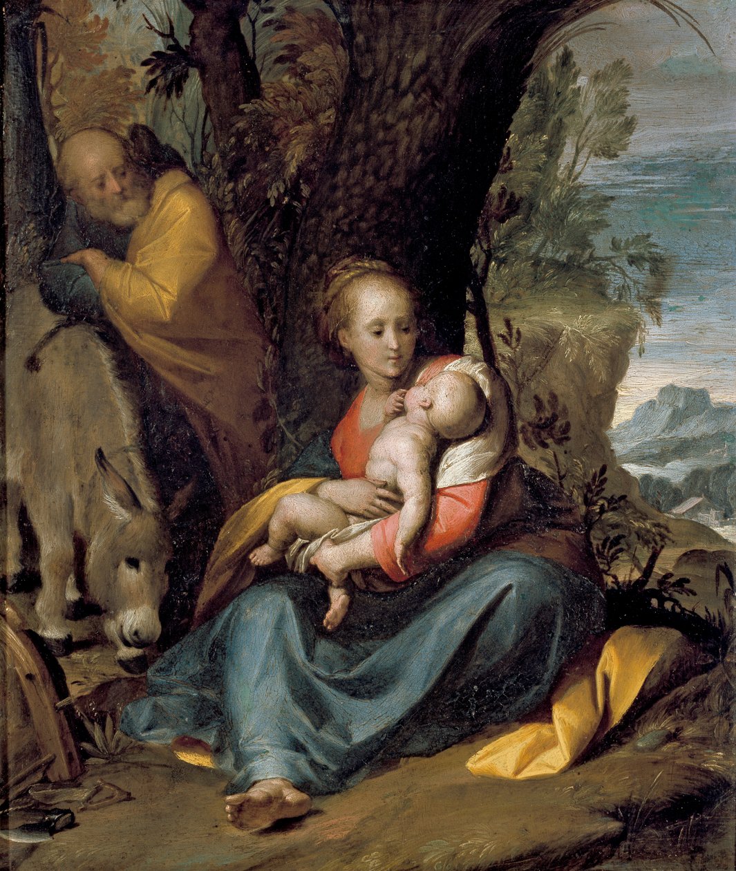 Resten på flukten til Egypt, c1598-1600 av Giovanni Battista Crespi