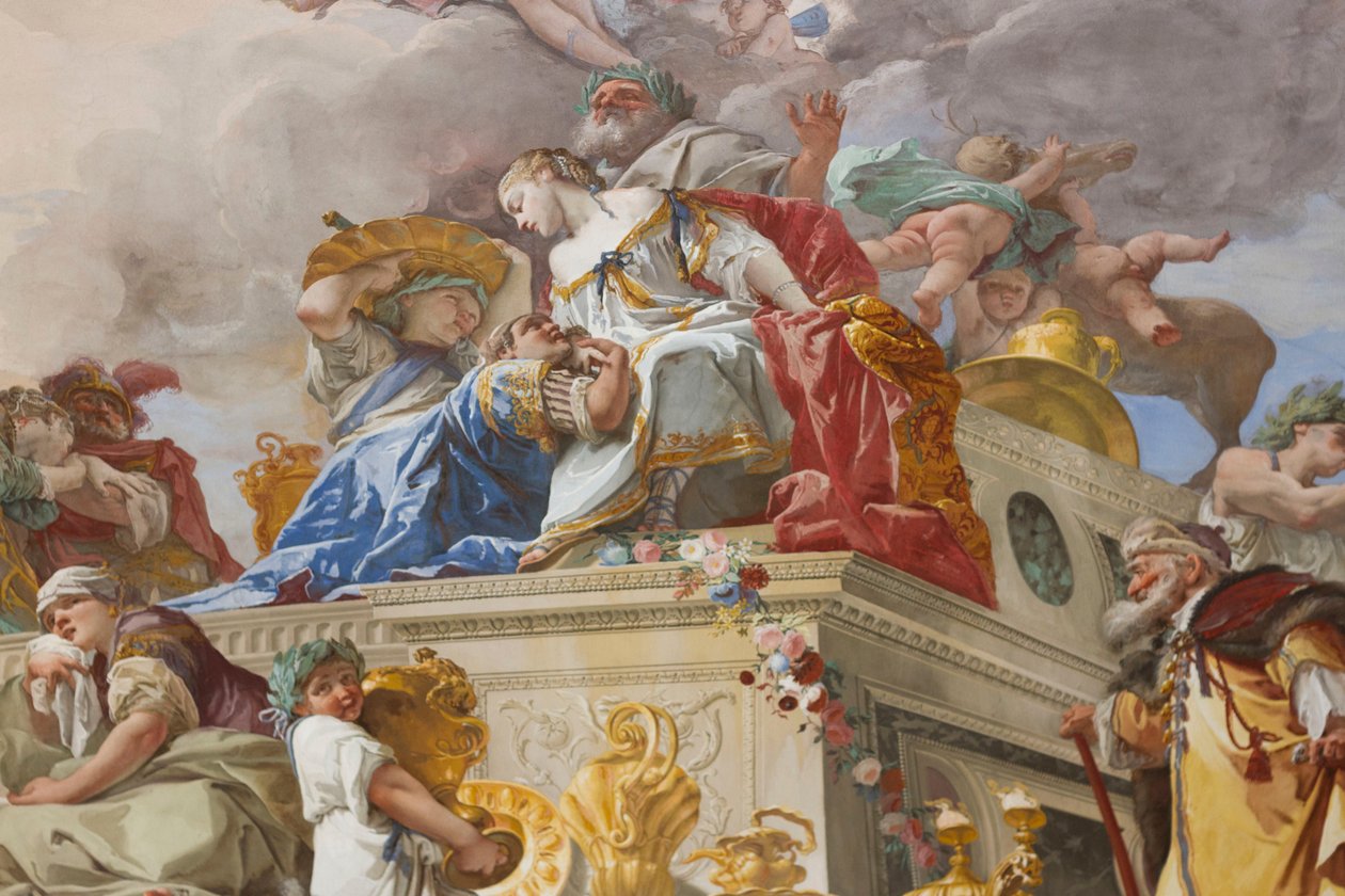 The Sacrifice of Iphigenia (Sacrificio di Ifigenia), detalj av Giovanni Battista Crosato