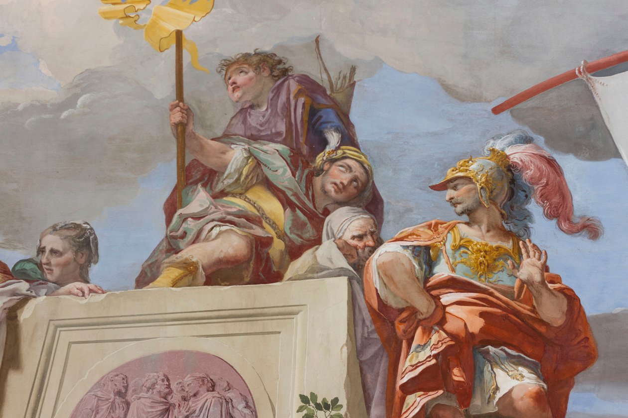 The Sacrifice of Iphigenia (Sacrificio di Ifigenia), detalj av Giovanni Battista Crosato