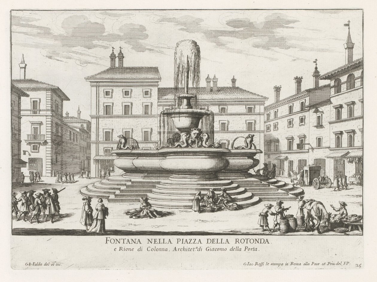 Fontana del Pantheon op Piazza della Rotonda te Rome Fontana nella Piazza della Rotonda (title on object) Fontane di Roma (series title) Fonteinen van Rome (series title)   1328059   no       norwegian Successfully Translated  Original: Cigar Store Indian  av Giovanni Battista Falda