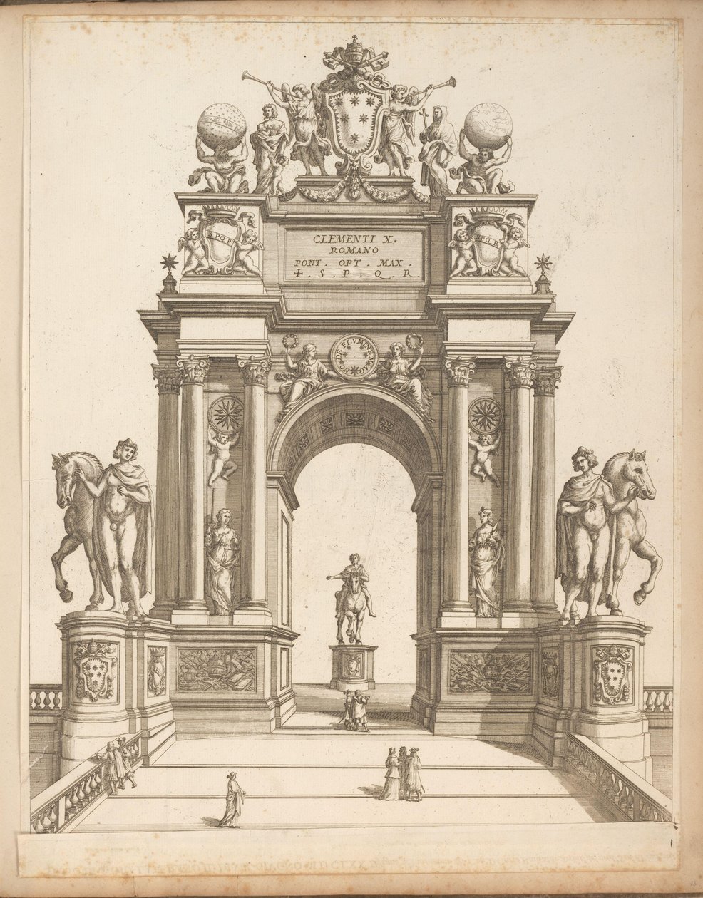 Triumfbuen til ære for pave Clement X av Giovanni Battista Falda