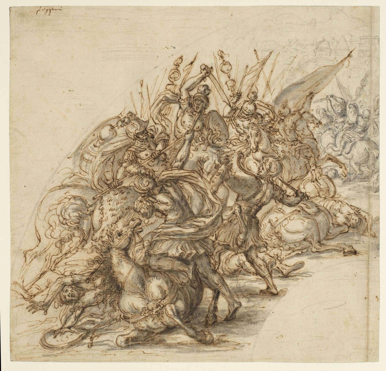 En kampscene, av Giovanni Battista Foggini