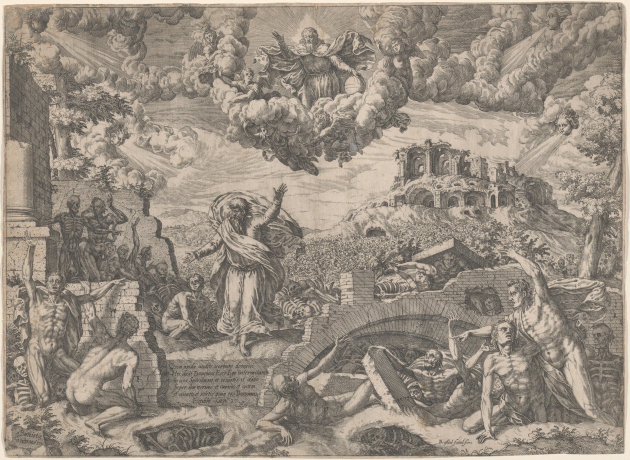 Visjonen til Esekiel av Giovanni Battista Fontana