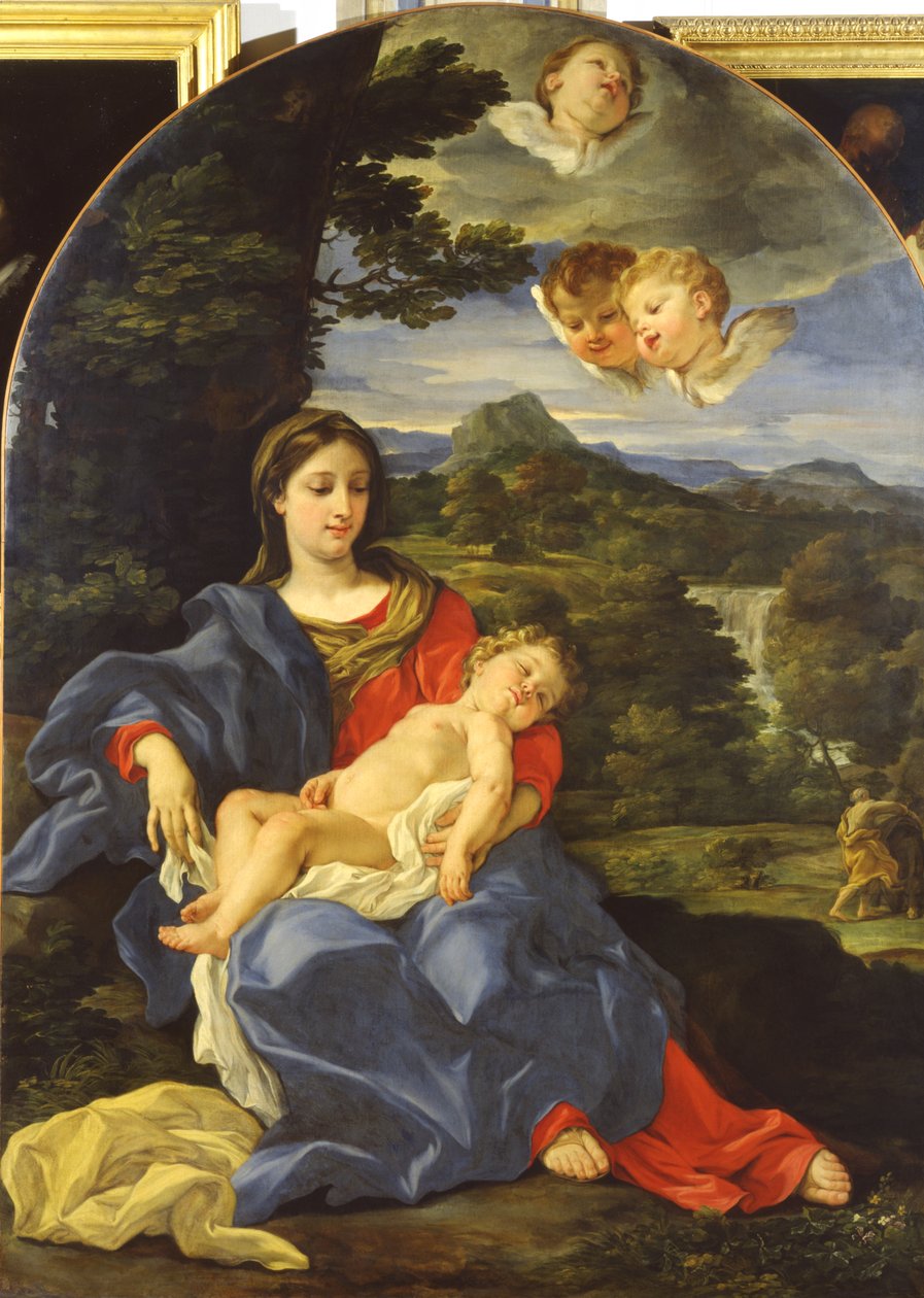 Hviler under flyturen til Egypt av Giovanni Battista Gaulli
