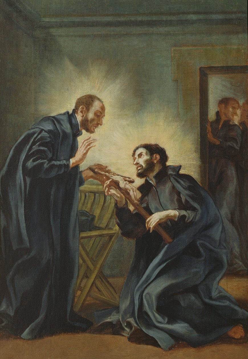 St Ignatius av Loyola sender St Francis Xavier til India av Giovanni Battista Gaulli