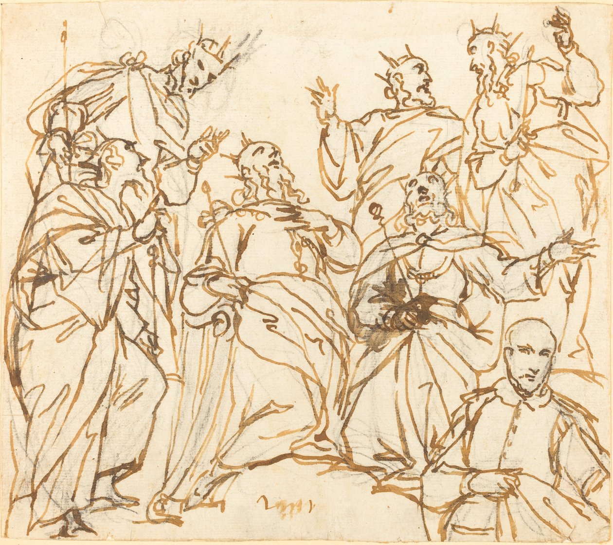 David og patriarkene med en giver av Giovanni Battista Maganza II