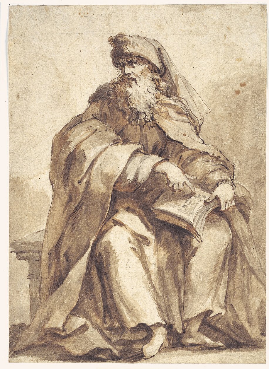 Sittende profet av Giovanni Battista Merano