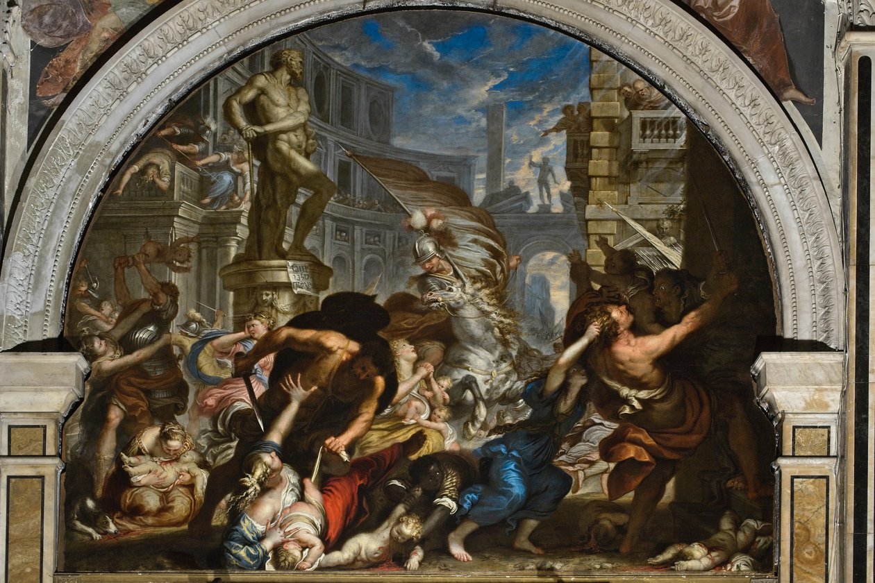 Massakren på de uskyldige, ca. 1690-91 av Giovanni Battista Merano