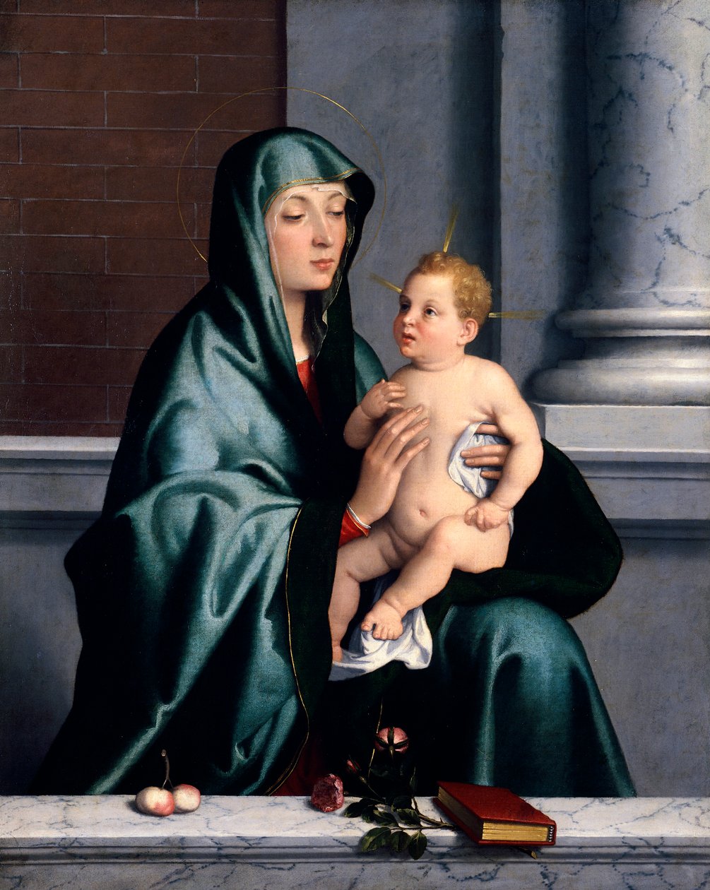 Madonna og barn av Giovanni Battista Moroni (ca. 1525-1578) av Giovanni Battista Moroni