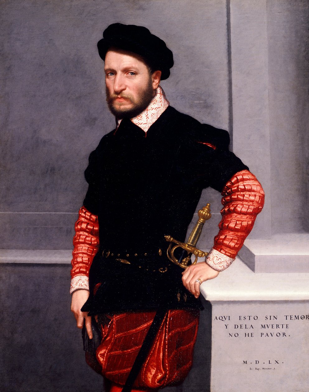 Portrett av Don Gabriel de la Cueva y Giron, hertug av Albuquerque, av Giovanni Battista Moroni (ca 1525-1578), olje på lerret av Giovanni Battista Moroni