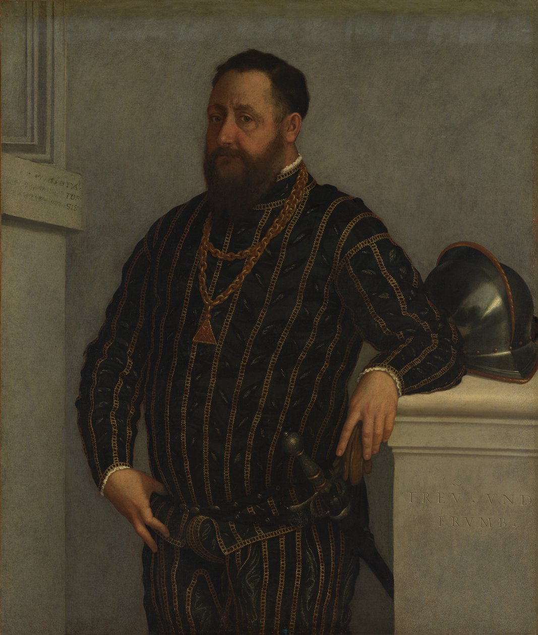 Portrett av en mann. av Giovanni Battista Moroni