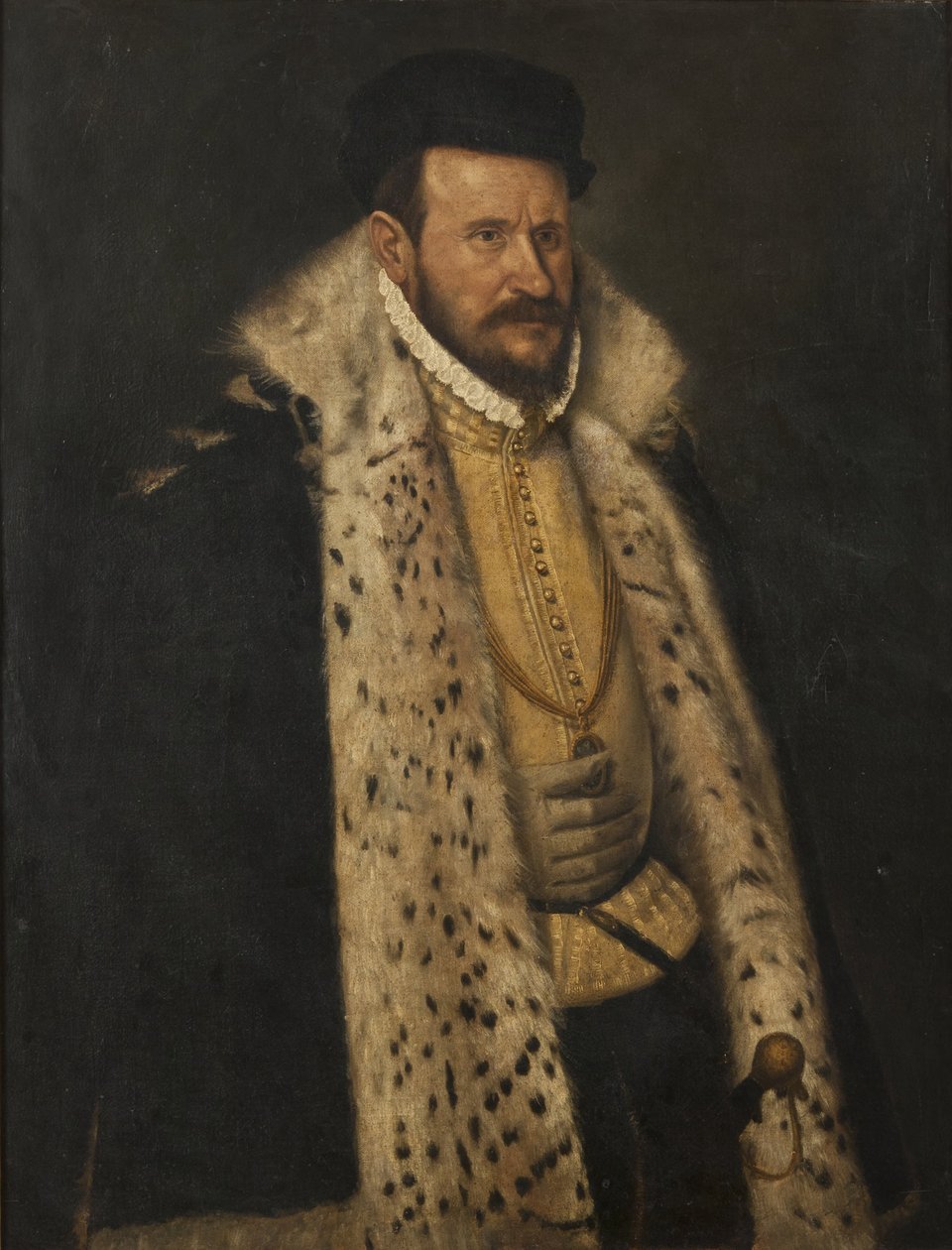 Portrett av en mann i en pelsforet frakk av Giovanni Battista Moroni