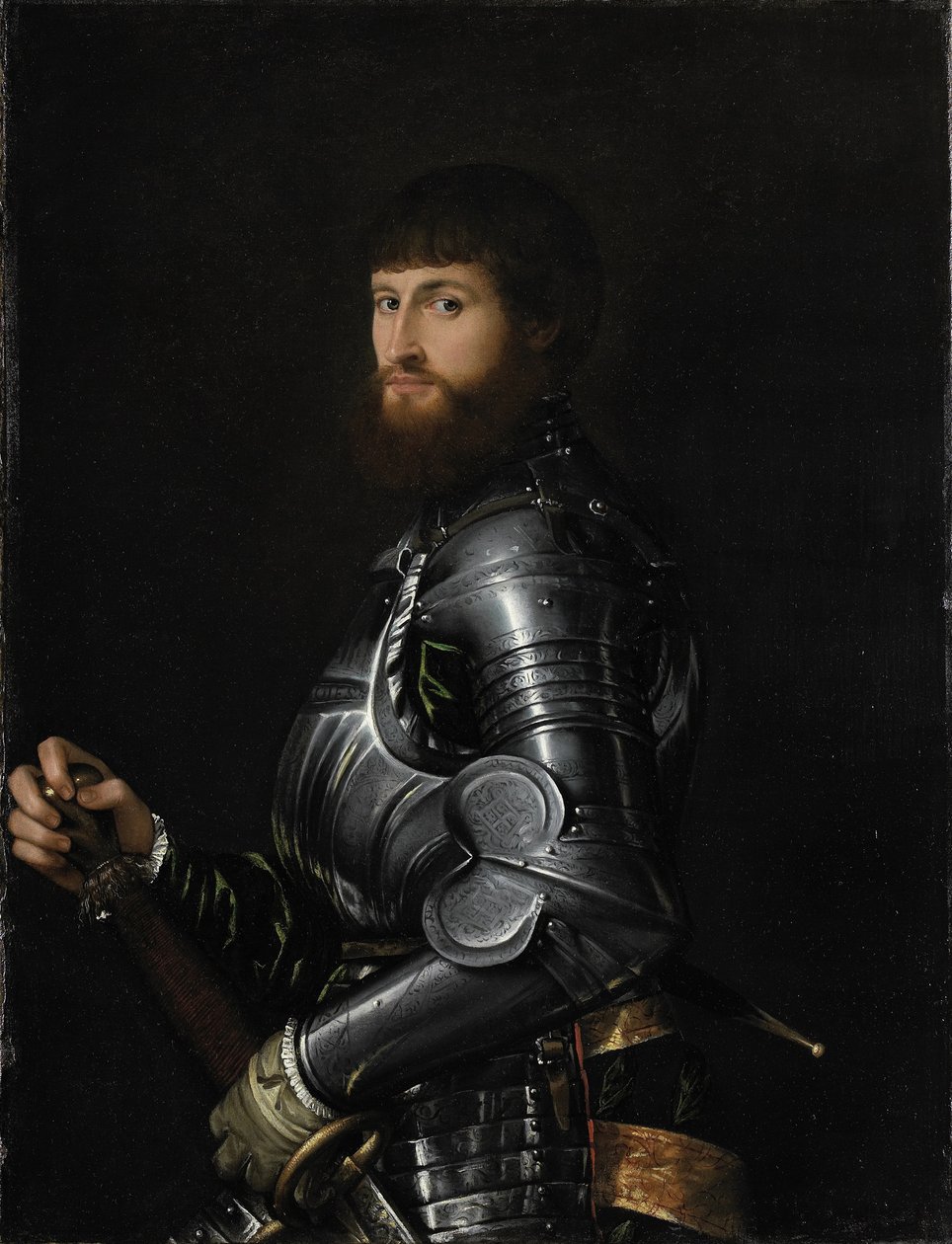 Portrett av en adelsmann i rustning, mellom 1540 og 1560 av Giovanni Battista Moroni