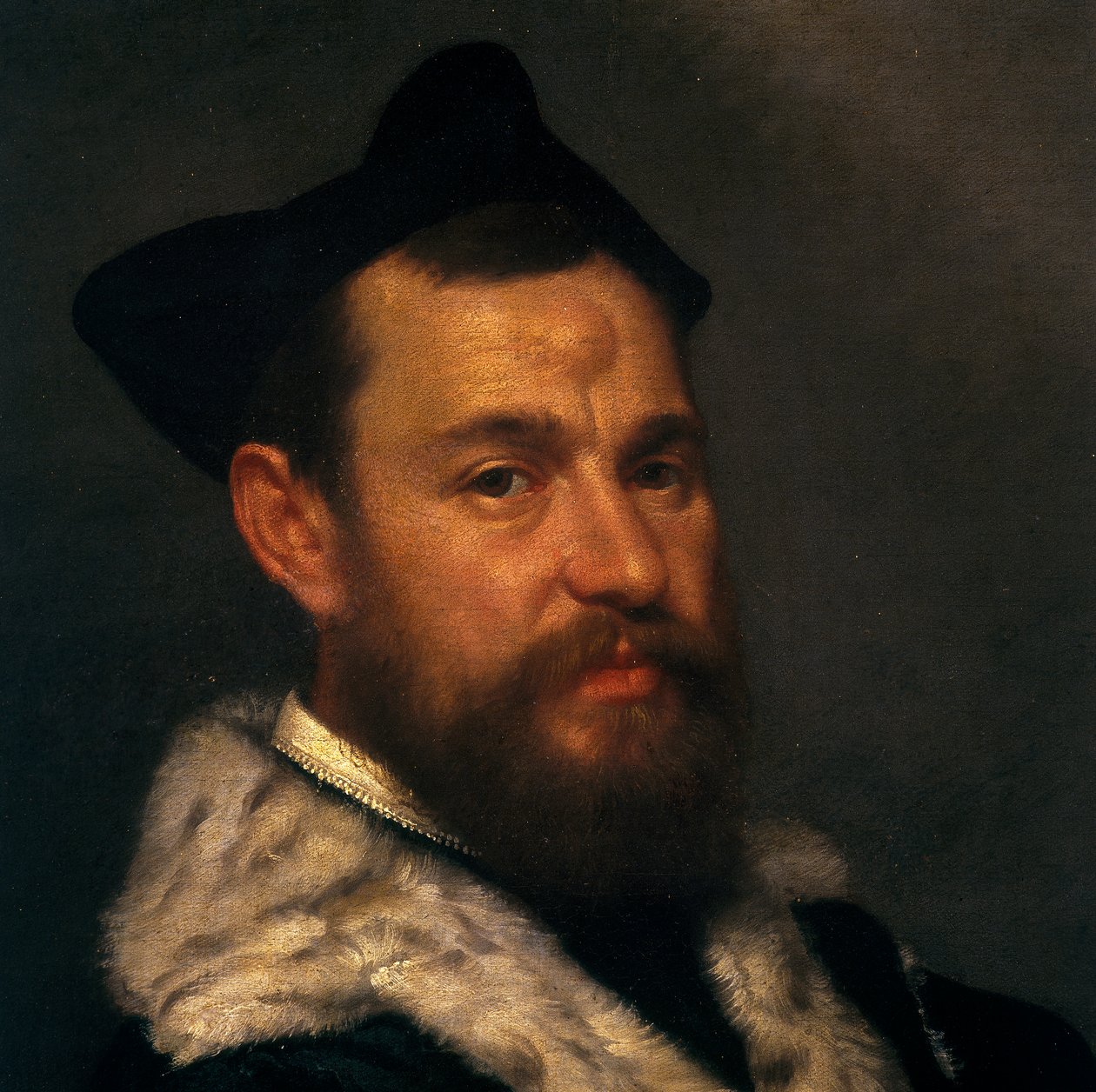 Portrett av en sorenskriver, detalj av Giovanni Battista Moroni