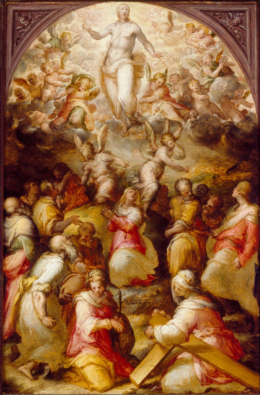 Kristus i herlighet med SS Agnes og Helena, bestilt 1571 av Giovanni Battista Naldini
