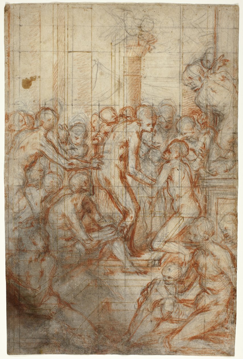 Studie for renselse av jomfruen av Giovanni Battista Naldini