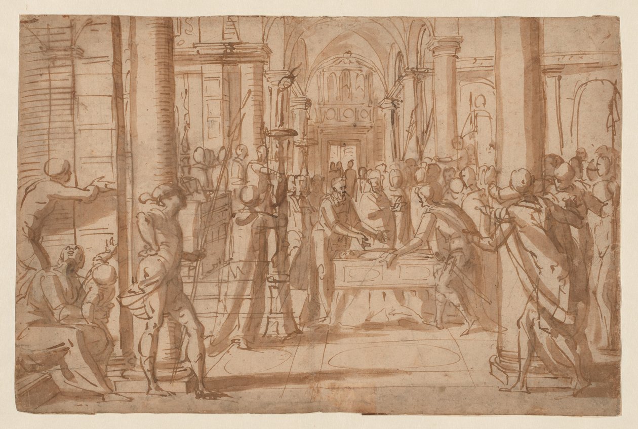 Presentasjon av kroppen til Saint Antoninus av Firenze av Giovanni Battista Paggi