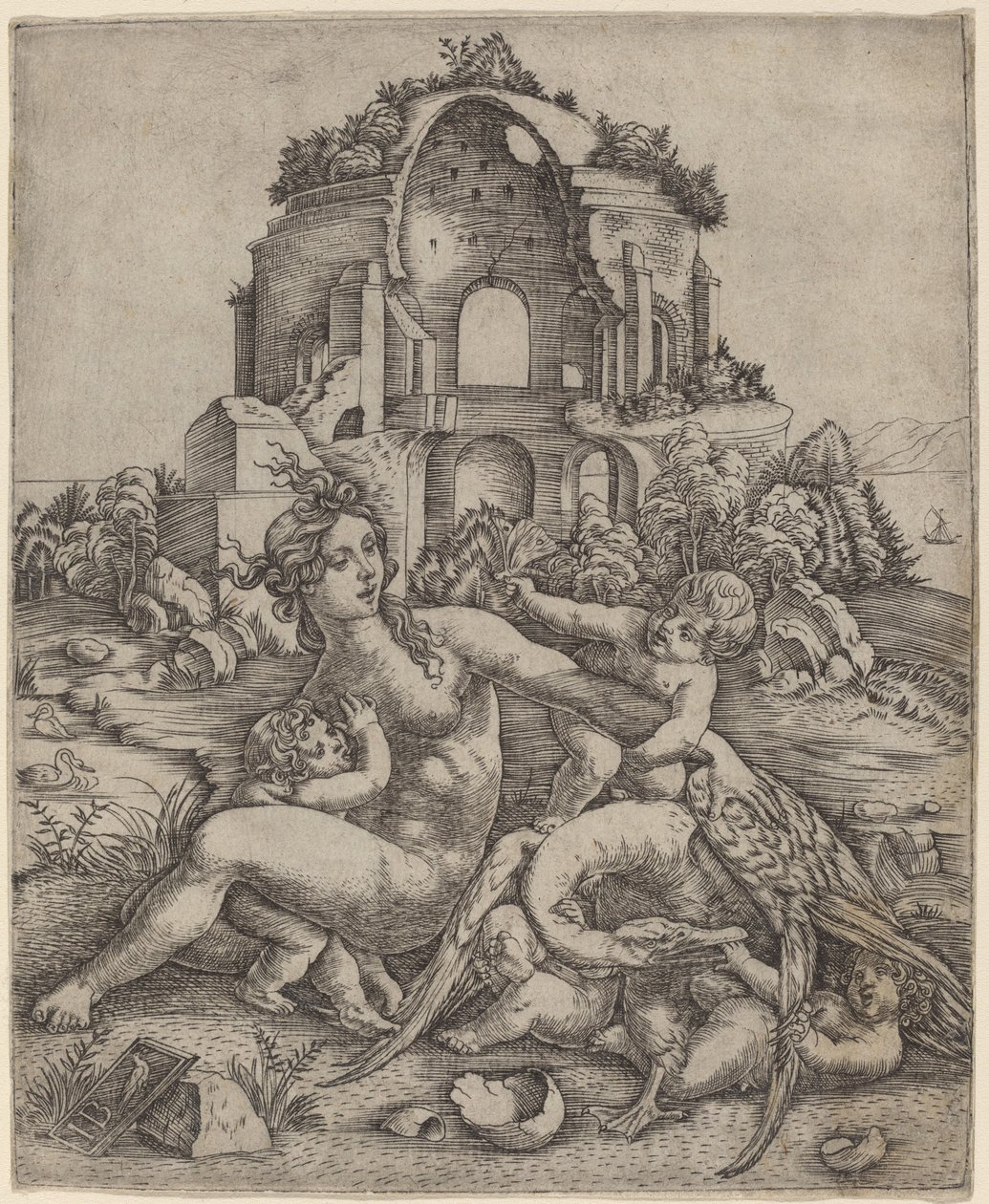 Leda og Svanen av Giovanni Battista Palumba