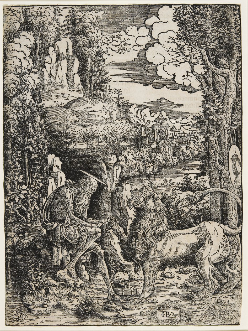 Den hellige Hieronymus og løven, ca. 1509 av Giovanni Battista Palumba